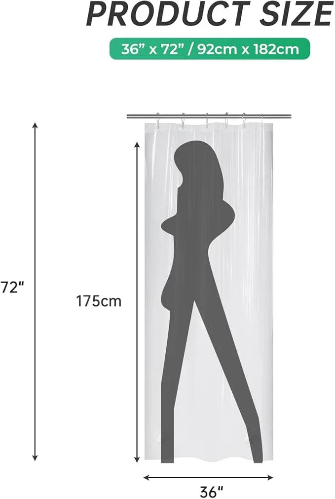 AmazerBath Stall Shower Curtain Liner 36x72, Walk in Shower Curtain Plastic, Clear Shower Stall Curtain Liner Heavy Duty Thick PEVA, Half Shower Liner with 2 Weighted Stones and 6 Grommet Holes - ModernBath