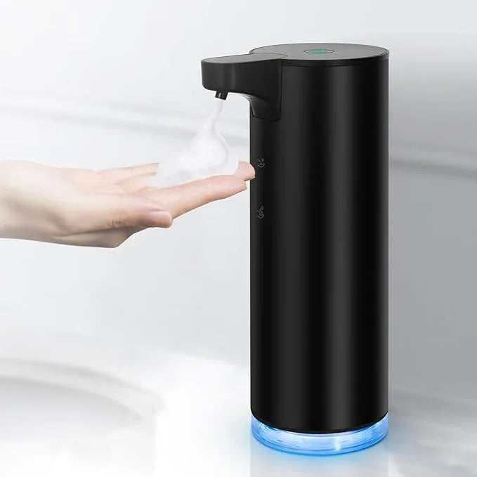 LAOPAO Automatic Soap Dispenser Foaming: Rechargeable Touchless Soap Dispenser Stainless Steel Foam Soap Dispenser for Bathroom Hand Soap Pump for Kitchen Xmas Gift, 9oz, Black - ModernBath
