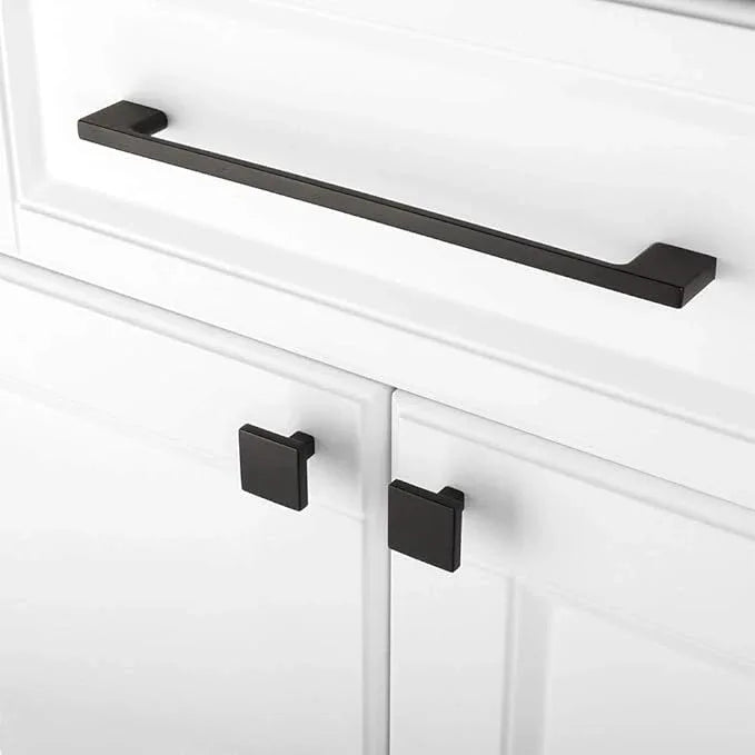 KOOFIZO 10 Pack 8-4/5 Inch Matte Black Kitchen Cabinet Pulls Black Cabinet Handles Black Cabinet Hardware for Kitchen Cabinets Drawer P01 Dresser Cupboard Bedroom Bathroom - ModernBath