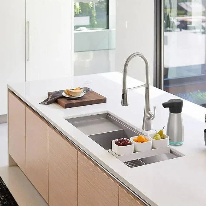 AIKE Magnetic Charging Waterproof Automatic Soap Dispenser for Liquid Soap Spot Resist Stainless Finish 14fl.oz. Model AK1337 - ModernBath