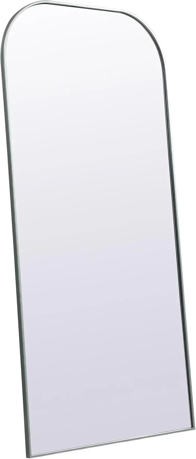 Illuminate, Metal Frame Arch Full Length Mirror 35X72 Inch in, Modern, Silver - ModernBath