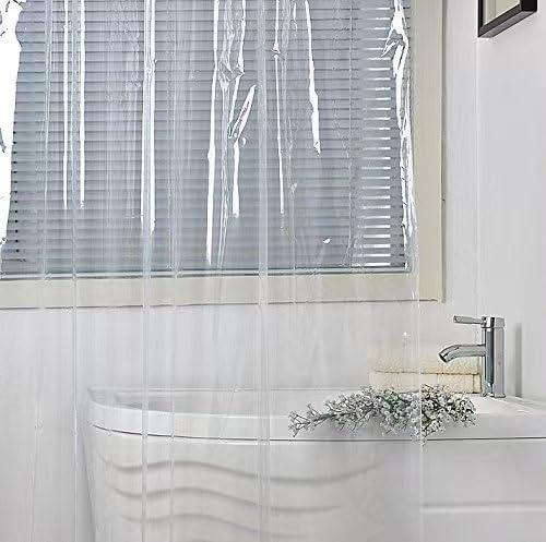 GBYcLyw Clear Extra Wide Shower Curtain Liner 108''Wx70''L Inch for Clawfoot Tub Wrap Around Bath Tub Curtain Sets with 6 Bottom Magnets for Bathroom Freestanding Tub 18 Metal Hooks Included - ModernBath