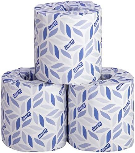 Genuine Joe Embossed Bath Tissue, 2-Ply, Septic Safe, Individually Wrapped, 4" x 3.75", 400 Sheets/Roll, 24 Count - ModernBath