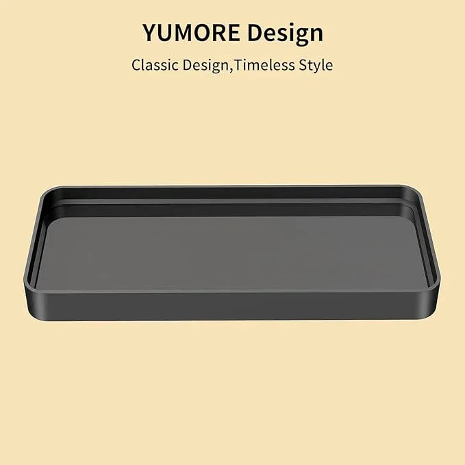 YUMORE Bathroom Organizer Countertop, Counter Organizer for Bathroom Decor, Tempered Glass Shelf for Vanity Storage, Makeup Tray for Perfume Skincare Bedroom Kitchen Corner(1 Tier- Pro) - ModernBath