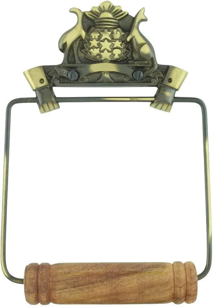 Renovators Supply Toilet Paper Holder - Antique Wall Mount Toilet Paper Holder - Sanitary Paper Holder - Vintage Bathroom Decor - Colonial Tissue Holder - Antique Brass, Vintage, Pack of 1 - ModernBath