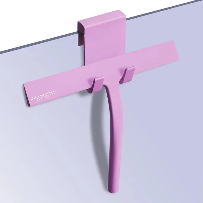 RICHMIRTH Silicone Rubber Blade Shower Squeegee 9" in Width Window & Car Squeegee - Pink - ModernBath