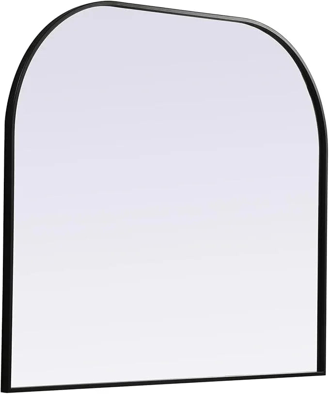Illuminate, Metal Frame Arch Mirror 40X34 Inch in, Modern, Black - ModernBath