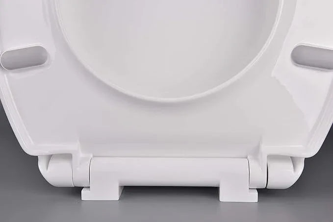 CYRRET Elongated Toilet Seat Slow Close, Easy to Install and Clean, Durable Plastic, White, Replacement Toilet Seats, Fits Standard Elongated, Obling or Oval Toilets - ModernBath