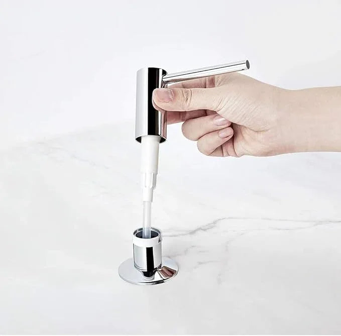 Samodra Sink Soap Dispenser, Metal Pump Head Liquid Lotion Countertop Kitchen Bathroom Soap Dispenser with 12 OZ PET Bottle - ModernBath