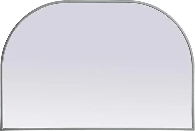 Illuminate, Metal Frame Arch Mirror 36X24 Inch in, Modern, Silver - ModernBath