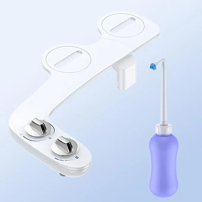 Bidet Attachment for Toilet, Toilet Bidet with Dual Self-Cleaning Nozzles, Rear and Feminine Wash, Adjustable Spray Pressure, Easy Installation, Hygienic Bathroom Accessory - ModernBath