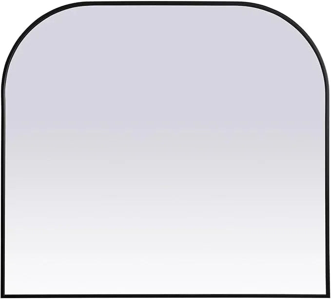 Illuminate, Metal Frame Arch Mirror 42X38 Inch in, Modern, Black - ModernBath