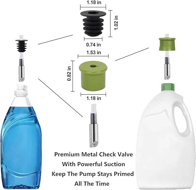 Sink Soap Dispenser Extension Tube Kit with Upgraded Check Valve, with 47" Under Counter Soap Dispenser Tube for Kitchen Sink, Powerful Suction for Countertop Kitchen Sink Accessories - ModernBath