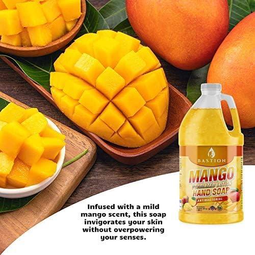 Antibacterial Hand Soap- Mango Scented Moisturizing Pearlized Liquid Hand Wash - Six 1/2 Gallon (64 oz.) Bulk Refill Jugs [Case of Six (384 oz)]. Mango Scented. Non-Toxic. Made In The USA - ModernBath