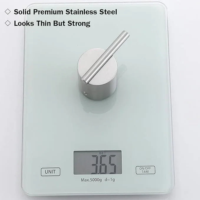 RANDOM Brushed Nickel Towel Hook Round Towel Hooks for Bathrooms Wall Mount Hand Towel Holder SUS304 Stainless Steel Wall Hook Modern Coat Robe Hook 2 Pack.96068-8BS - ModernBath