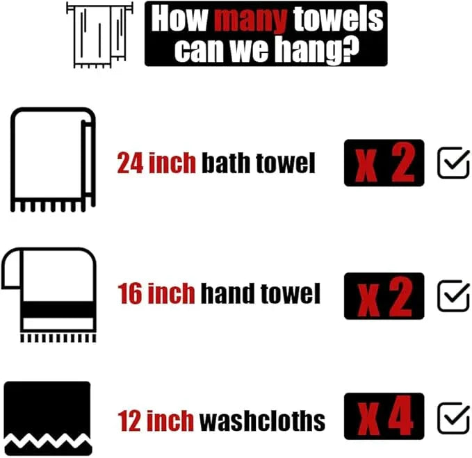 JQK Chrome Towel Bar, 27 Inch 304 Stainless Steel Thicken 0.8mm Double Bath Towel Rack for Bathroom, Towel Holder Polished Chrome Wall Mount, Useable Length 24 Inch 2 Pack, TB100L24-CH-P2 - ModernBath