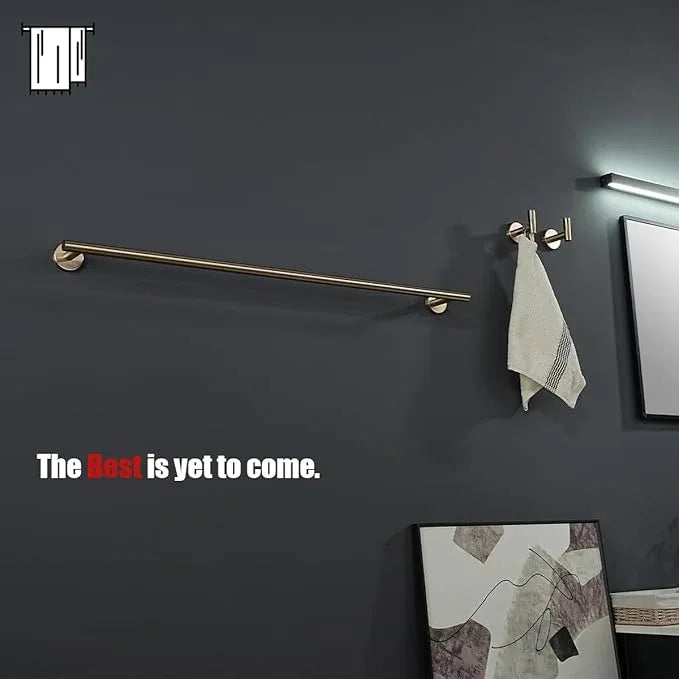 JQK Champagne Bronze Bath Towel Bar, 33 Inch 304 Stainless Steel Thicken 0.8mm Towel Rack Bathroom, Towel Holder Wall Mount, Useable Length 30 Inch, TB110L30-CB - ModernBath