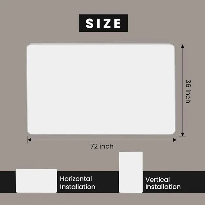 JISOSO Brushed Nickel Bathroom Mirror 72x36 Inch, Brushed Silver Metal Frame Mirror Wall Mounted, Rounded Rectangle Bathroom Vanity Mirror, Tempered Glass, Anti-Rust, Horizontal/Vertical - ModernBath