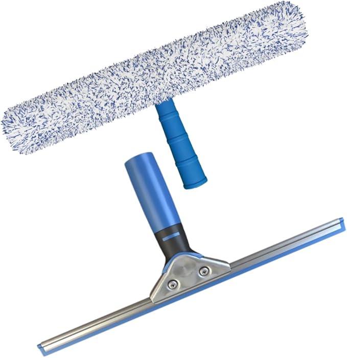 Squeegee & Window Washer Combo - Professional Grade Cleaning Tool for Sparkling Windows, Glass, and Surfaces - Ergonomic Design for Effortless Cleaning - ModernBath