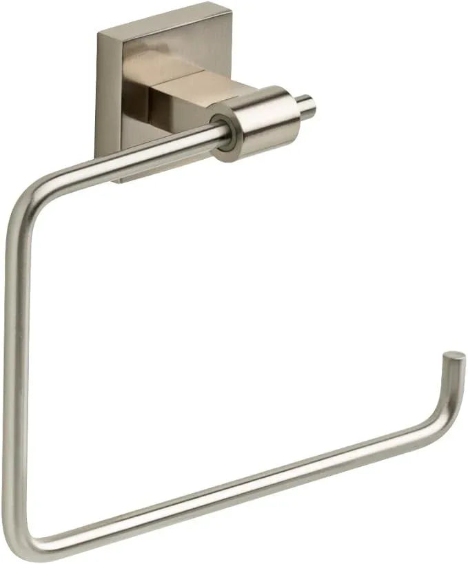 Franklin Brass Maxted (1-Pack) Hand Towel Holder Satin Nickel Towel Racks for Bathroom Wall Square Towel Ring Holder for Bath Towel Hanger for Kitchen, Bathroom Accessories MAX46-SN - ModernBath