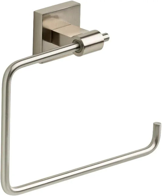 Franklin Brass Maxted (1-Pack) Hand Towel Holder Satin Nickel Towel Racks for Bathroom Wall Square Towel Ring Holder for Bath Towel Hanger for Kitchen, Bathroom Accessories MAX46-SN - ModernBath