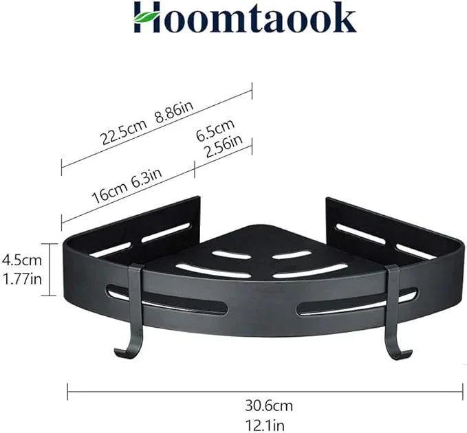 Hoomtaook Adhesive Corner Shelf Bathroom Shower Caddy Organizer for Kitchen Toilet No Drilling 2-Tier Bathroom Corner Shelves Shower Caddies - ModernBath