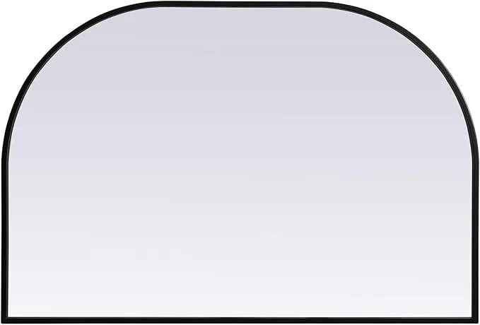 Illuminate, Metal Frame Arch Mirror 36X24 Inch in, Modern, Black - ModernBath