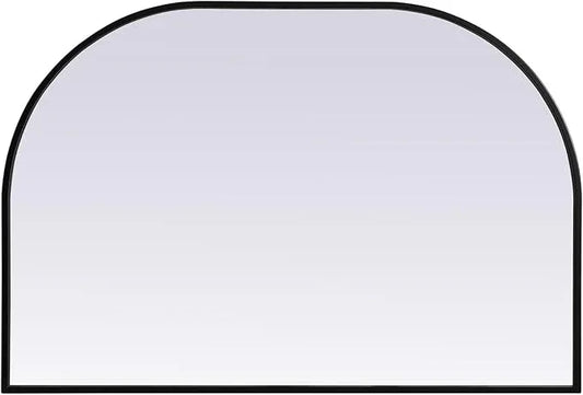 Illuminate, Metal Frame Arch Mirror 36X24 Inch in, Modern, Black - ModernBath