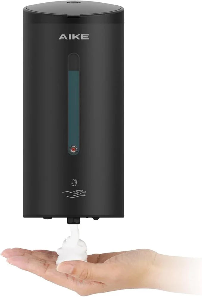 AIKE Wall Mount Automatic Foam Soap Dispenser 25 OZ Commercial Large Capacity Stainless Steel Model AK1205FA(Matte Black) - ModernBath