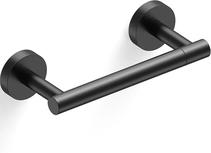 Matte Black Toilet Paper Holder SUS304 Stainless Steel Double Post Pivoting Toilet Paper Roll Holder Wall Mounted Toilet Tissue Holder for Commercial Bathroom RV - ModernBath
