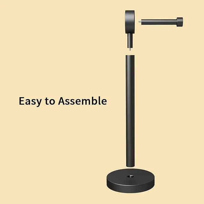 YUMORE Toilet Paper Holder Stand Freestanding Bathroom Tissue Roll Stand for Bathroom (Black, 1 Roll) - ModernBath