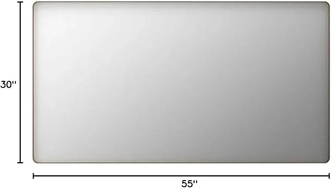 LOAAO 55”X30” Gold Bathroom Mirror, Rounded Rectangle Gold Frame Mirror, Brushed Gold Bathroom Vanity Mirror Wall-Mounted, Anti-Rust, Tempered Glass, Hangs Horizontally or Vertically - ModernBath
