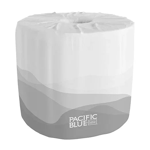 Georgia-Pacific Pacific Blue Basic 2-Ply Embossed Toilet Paper,19880/01, 550 Sheets Per Roll, 80 Rolls Per Case - ModernBath