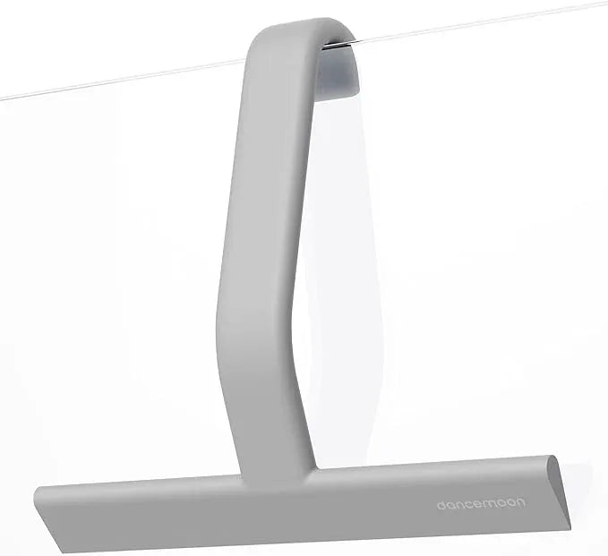 dancemoon JustHang Shower Squeegee for Glass Doors, All-One-Piece Silicone with Built-in Hook Design for Easy Hanging and Cleaning, 10 Inch Gray - ModernBath