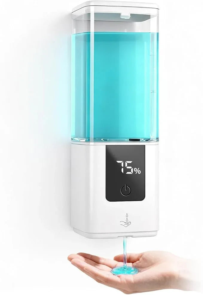 LAOPAO Automatic Soap Dispenser Wall Mount Rechargeable Liquid Soap Pump for Kitchen, Touchless Soap Dispenser for Dish/Hand/Shower Soap, Home & Commercial, 540ml, White - ModernBath