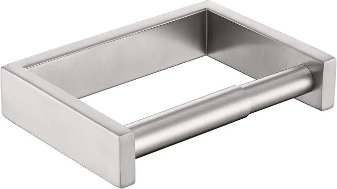 KOKOSIRI Toilet Paper Holder Spring Loaded Bathroom Toilet Roll Holder Wall Mount Stainless Steel Brushed Nickel B2011BR - ModernBath