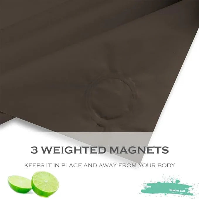 Eazzier Bath Taupe Plastic Shower Curtain Or Liner, 72x72 Inch Lightweight Brown Plastic Bathroom Shower Showroom Inner Curtain with Rustproof Metal Grommet Holes and Weighted Magnets - ModernBath