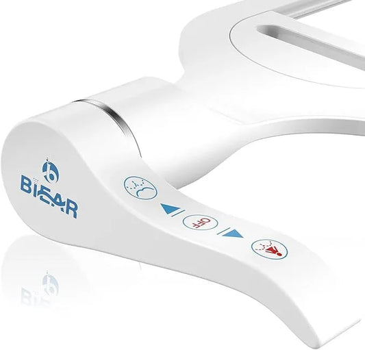6mm Slim Bidet, Bidet Attachment for Toilet, Bidet Toilet Seat Sprayer Jet with Dual Nozzles Front & Back Washing for Women Men Easy Use Right Handle Non-Electric Fresh Cold Water Bidet - ModernBath