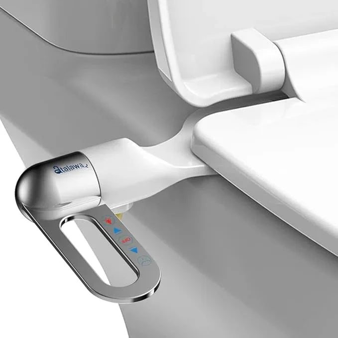 Bidet Toilet Seat Attachment Ultra Slim Bidet With Self Cleaning Dual Nozzle Adjustable Water Non Electric Bidet Fresh Water Spray for Sanitary and Feminine Wash (Sliver) - ModernBath