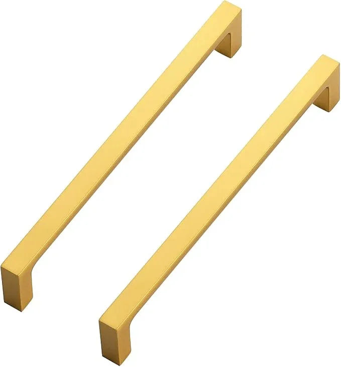 Ravinte 20 Pack Solid 6-1/4 Inch Kitchen Square Cabinet Handles Brushed Brass Cabinet Pulls Drawer Pulls Kitchen Cupboard Hardware Handles - ModernBath