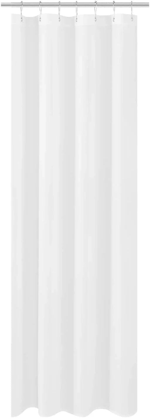 N&Y HOME Fabric Small Stall Shower Curtain Liner Extra Long 36 x 84 inches, Hotel Quality, Washable, Water Repellent, White Bathroom Curtains with Grommets, 36x84 - ModernBath