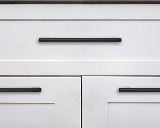 khtumeware 5 Inch Hole Center 10 Pack Matte Black Cabinet Pulls Heavy Duty Solid Kitchen Drawer Handle, Hardware for Bathroom, Drawer, Cabinet, Door Cabinet - ModernBath