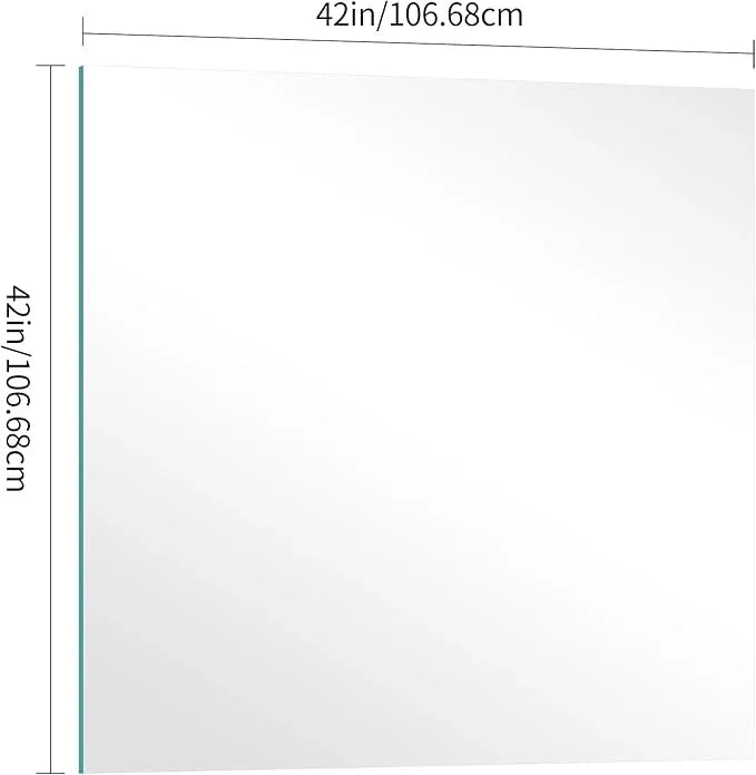 KOCUUY Large Frameless Mirror, 42x42 Inch Square Bathroom Vanity Mirror for Over Sink, Upgraded Shatterproof Unframed Design for Bedroom, Living Room, Entryway - ModernBath