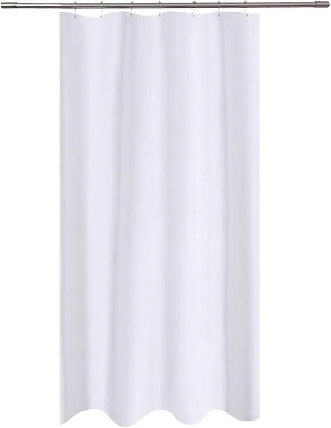 N&Y HOME Fabric Shower Curtain Liner 40 x 72 inches Bath Stall Size, Hotel Quality, Washable, Water Repellent, White Spa Bathroom Curtains with Grommets, 40x72 - ModernBath