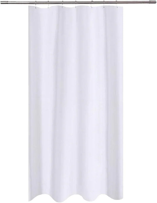 N&Y HOME Fabric Shower Curtain Liner 40 x 72 inches Bath Stall Size, Hotel Quality, Washable, Water Repellent, White Spa Bathroom Curtains with Grommets, 40x72 - ModernBath