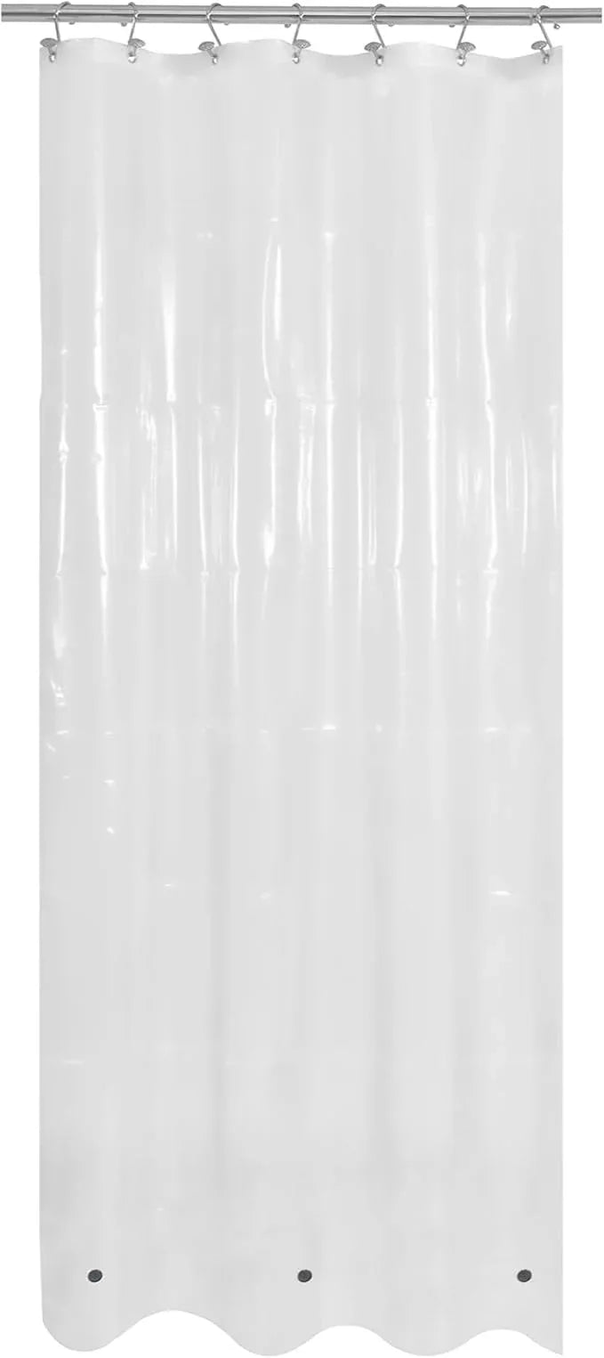 Mrs Awesome Stall Shower Curtain Liner 36x72, PEVA Plastic Shower Liner for Bathroom Lightweight & Waterproof, 36 x 72, Clear - ModernBath