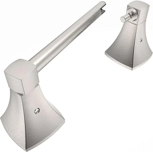 Brushed Nickel Toilet Paper Holder Bathroom Double Post Pivoting Tissue Roll Holder Stainless Steel and Zinc Alloy Wall Mount - ModernBath