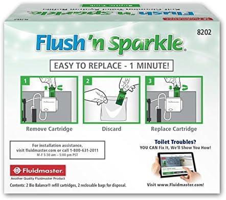 Fluidmaster 8202P8 Flush 'n Sparkle Automatic Toilet Bowl Cleaning System Refills, BioBalance Septic 2-Pack - ModernBath