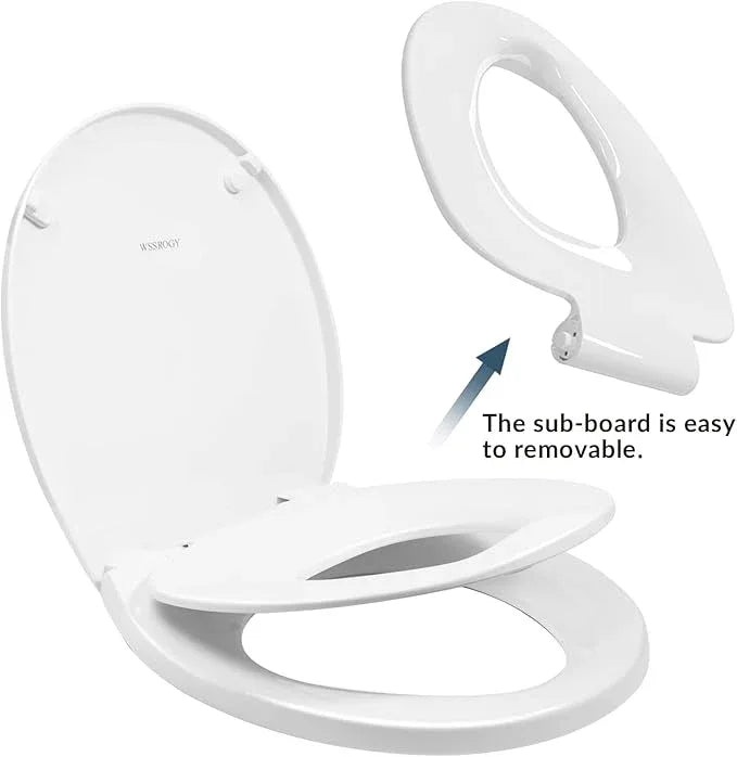 Round Toilet Seat with Built-In Toddler Training Seat - ModernBath
