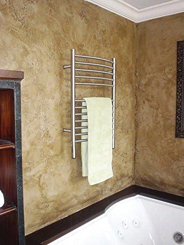 Amba Jeeves ECB Model E-Curved 12-Bar Hardwired Towel Warmer in Brushed - ModernBath